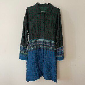 Issey Miyake Haat Long Sleeve Dress Striped